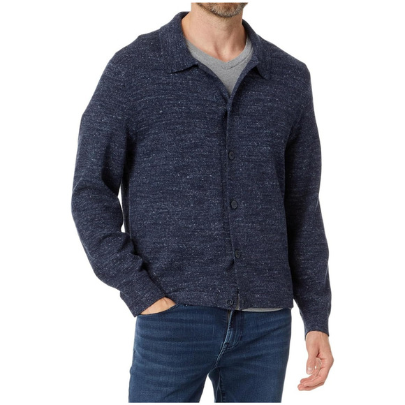 Madewell Cardigan Sweater Jacket Men’s Knit Button Up Heather Navy Size Large - Picture 1 of 7